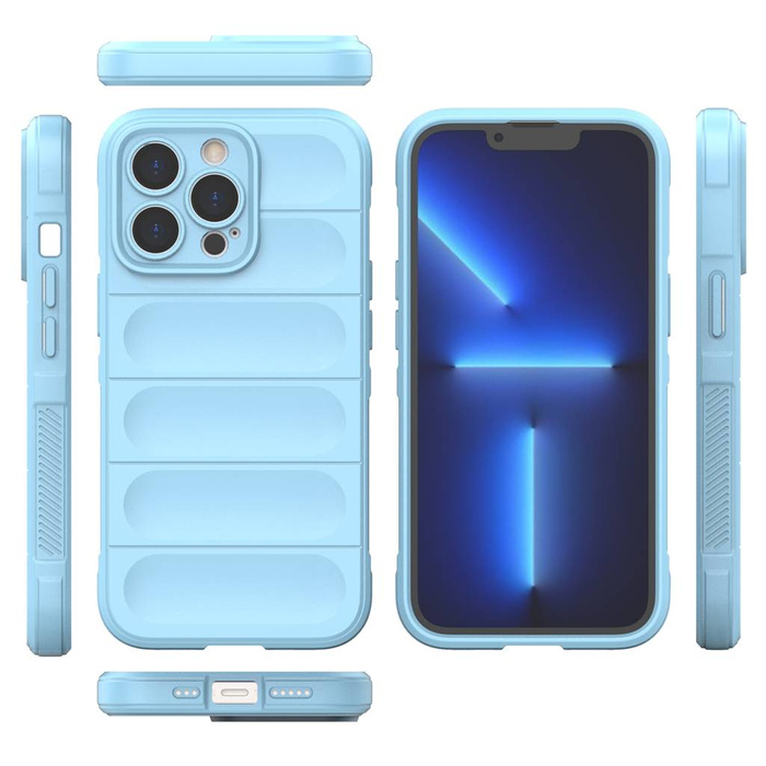 Custodia Magic Shield Case per iPhone 13 Pro custodia corazzata flessibile azzurra