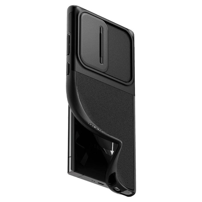 Cover Spigen Samsung Galaxy S22 Ultra Optik Armor Nero Case