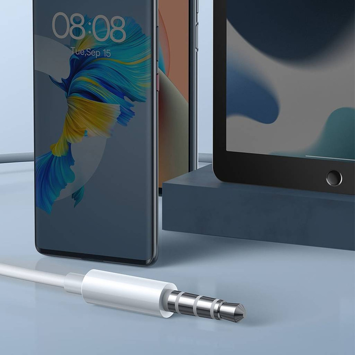 Baseus Encok H17 3,5mm minijack kabelová sluchátka bílá (NGCR020002)