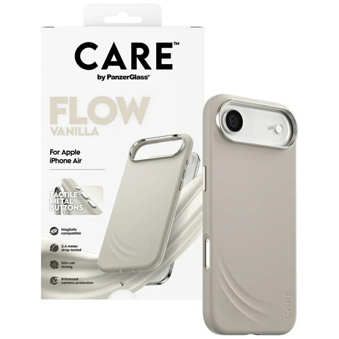 Etui CARE by PanzerGlass FLOW MagSafe do iPhone Air waniliowy