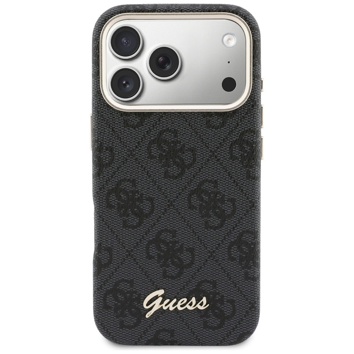 Etui Guess 4G Script MagSafe do iPhone   17 Pro czarny