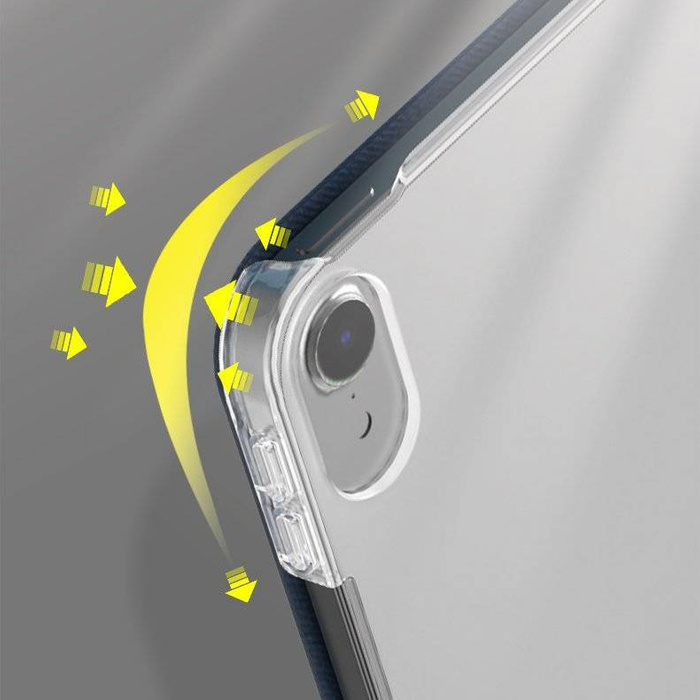 Kingxbar Business Series magnetické puzdro Smart Cover Sleep stand iPad Air 2020 oranžová