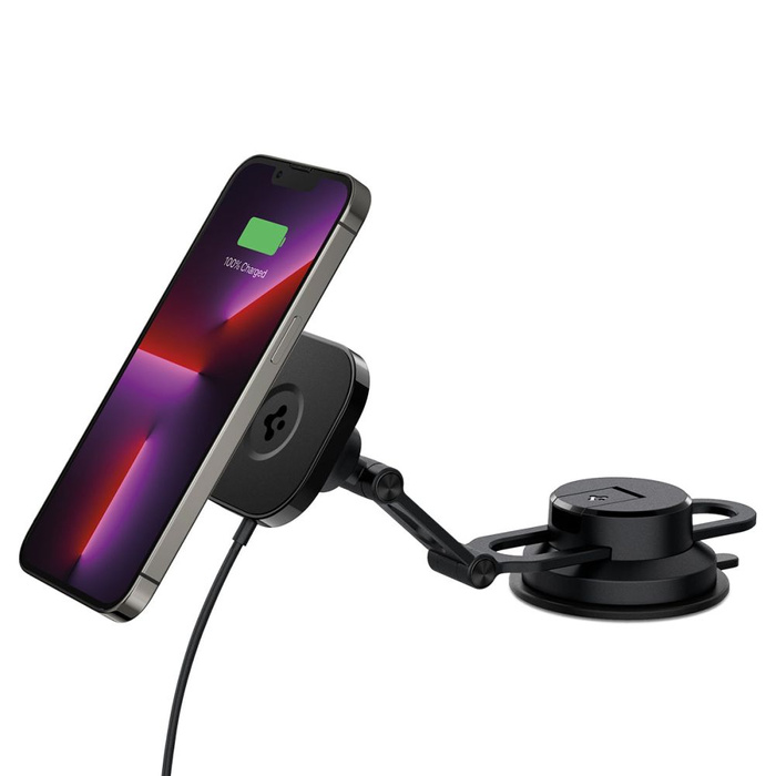 Support Spigen ITS35W-3 ONETAP PRO 3 MagNETIC MagSafe POUR PARE-BRISE ET COCKPIT SANS FIL NOIR