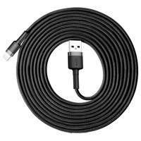 Cavo Baseus Cafule Cavo in nylon resistente USB / Lightning QC3.0 2A 3M nero-grigio (CALKLF-RG1)