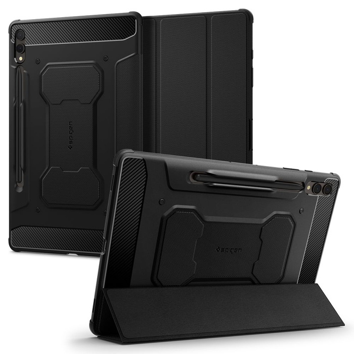 Funda Spigen Rugged Armor "pro" Galaxy Tab S9+ Plus 12.4 X810 / X816B Negro Case