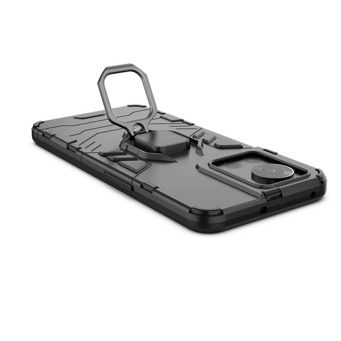 Ring Armor gepanzerte Hybrid-Hülle + magnetischer Halter für OnePlus Ace schwarz