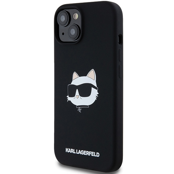 Etui Karl Lagerfeld KLHMP15SSCHPPLK iPhone 15 / 14 / 13 6.1" czarny/black hardcase Silicone Choupette Head MagSafe