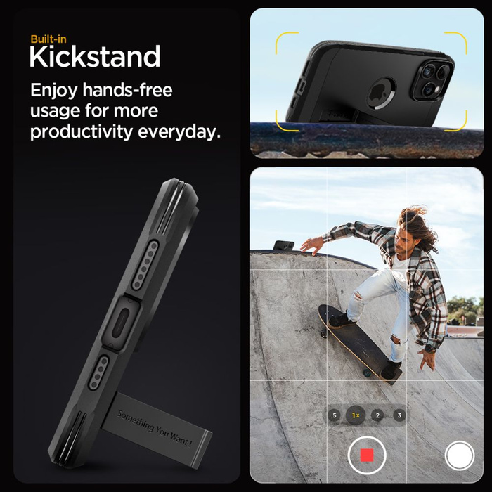 Obal Spigen Tough Armor Mag MagSafe iPhone 15 Pro Black Case