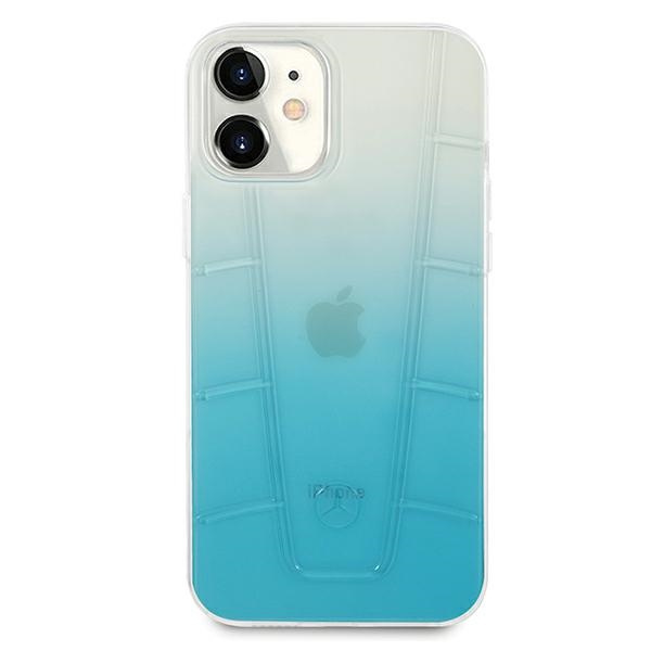 Mercedes Apple iPhone 12 Mini Transparent Line Blue Case