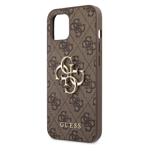 Pouzdro GUESS Apple iPhone 13 4G Big Metal Logo Brown Hardcase