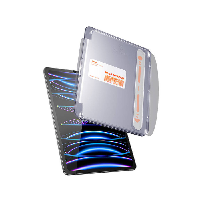 Vidrio templado Baseus Crystal para iPad Pro 12.9'' (2018/2020/2021/2022) + kit de montaje - transparente