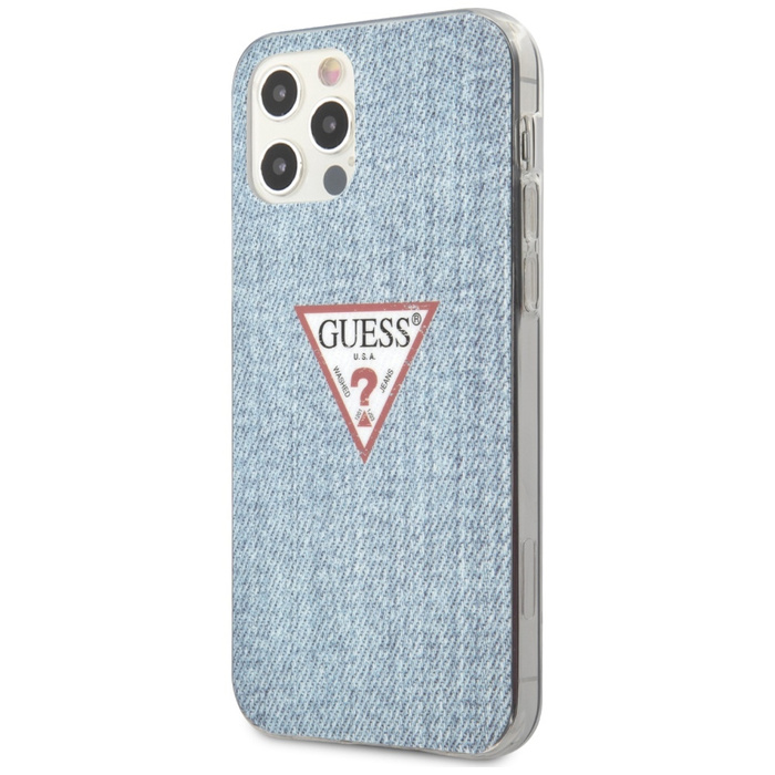 Pouzdro GUESS Apple iPhone 12 12 Pro Jeans Collection GUHCP12MPCUJULLB Blue Hardcase