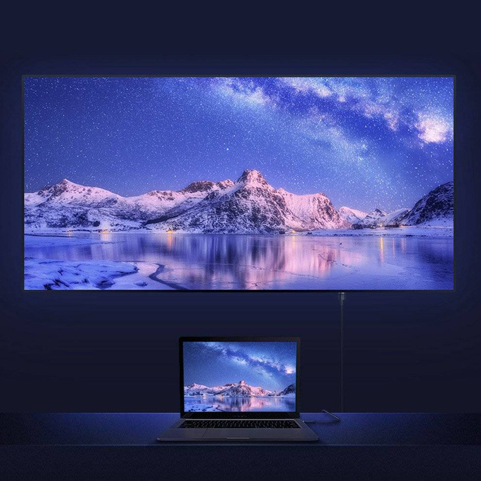 Baseus Cafule cable HDMI 2.0 cable 4K 60 Hz 3D 18 Gbps 2 m black (CADKLF-F01)