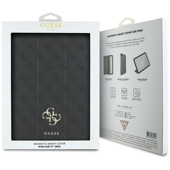 Guess GUFC11RM24PS4SGK iPad Air 11" 2024  czarny/black Magnetic 4G Big Logo