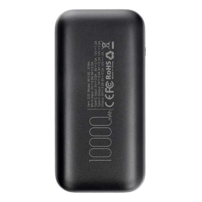 Powerbank Veger S10 (W1135) PD QC3.0 3A 20W 10000 mAh black