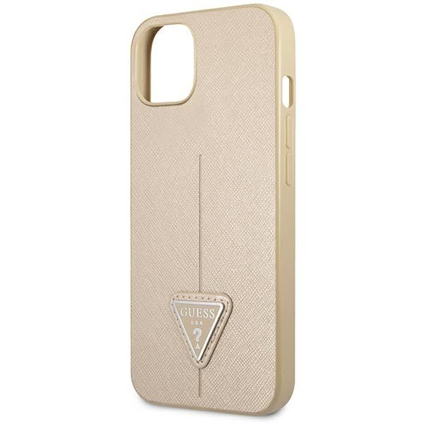 Guess GUHCP14SPSATLE iPhone 14 6.1" beige/beige hartcase SaffianoDreieck Logo