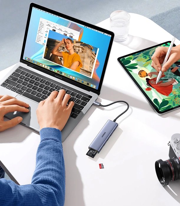 Adaptador HUB UGREEN CM511 USB-C a HDMI, 3x USB-A 3.0, SD/TF 20956A