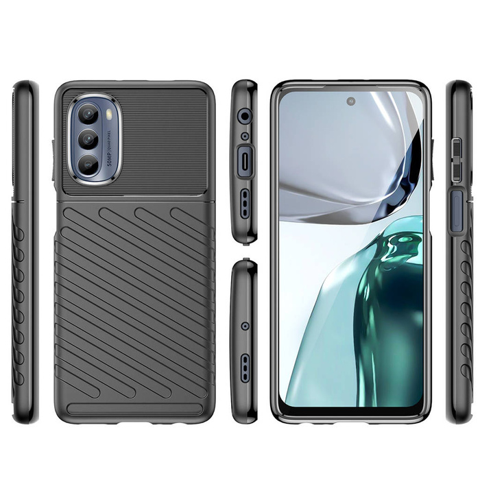 Thunder Case für Motorola Moto G62 5G Silikonschutzhülle schwarz