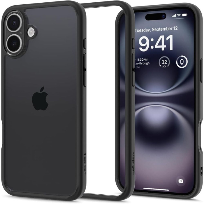 SPIGEN ULTRA HYBRID IPHONE 16 PLUS MATT SCHWARZ Hülle