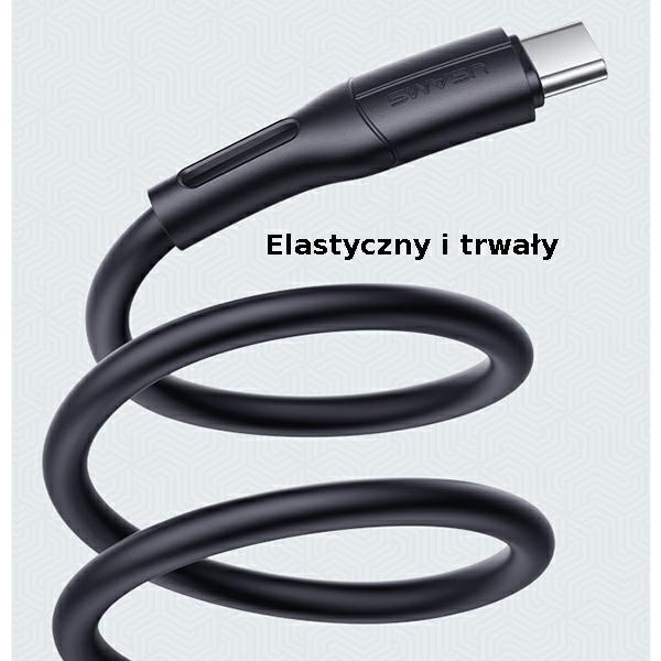 USAMS  U68 USB-C 2A Fast Charge 1m negro/negro SJ501USB01 (US-SJ501)