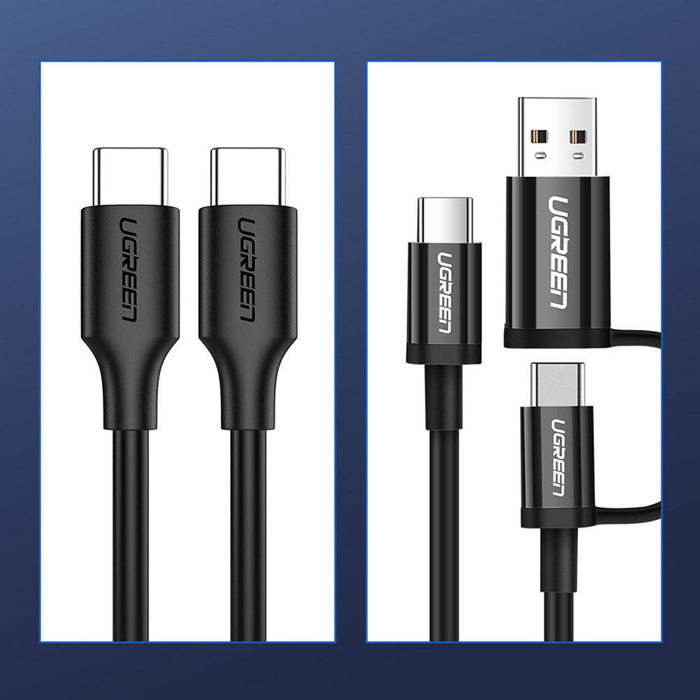 Ugreen USB Tipo C cable de carga y datos 3A 3m negro (US286)