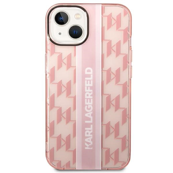 Karl Lagerfeld KLHCP14MHKLSPCP iPhone 14 Plus 6.7" hartcase rosa/rosa Mono Vertikaler Streifen