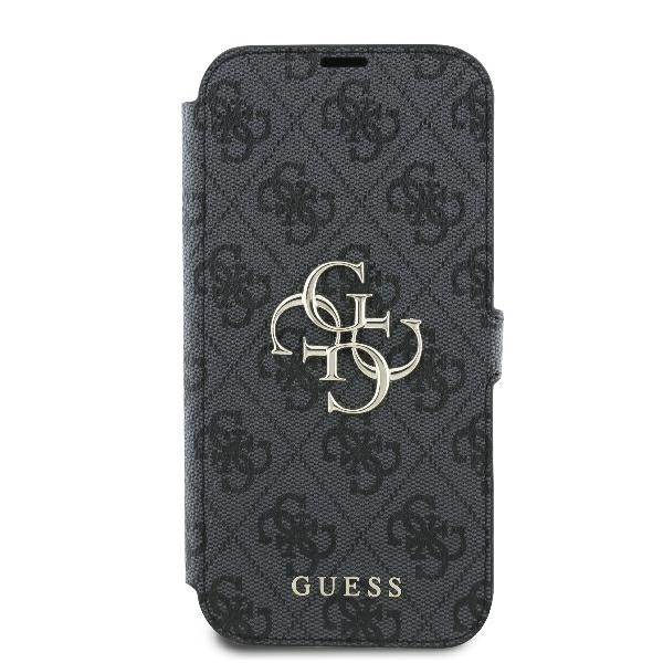 Etui Guess iPhone 16 Plus 6.7" czarny/black book 4G Metal Logo