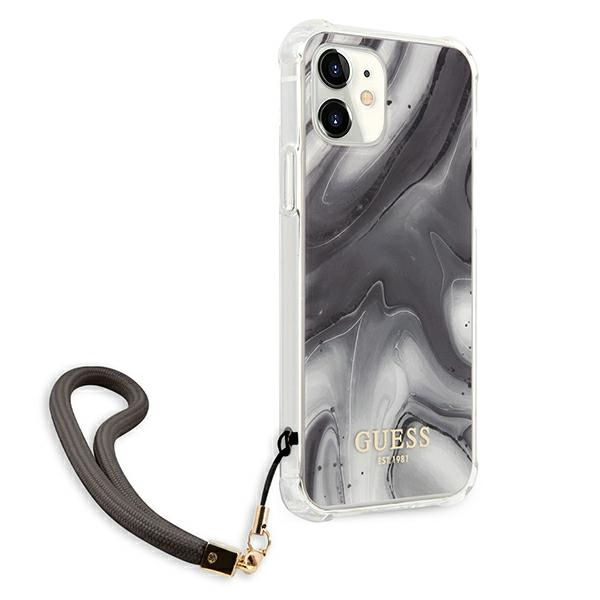 GUESS Apple iPhone 12 Mini Marble Collection Grey Hardcase