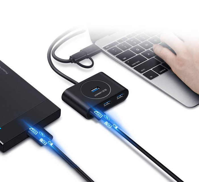 Ugreen HUB splitter 4x USB 3.2 Gen 1 (1 m cable) black (CR113 20291)