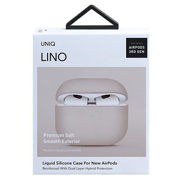Uniq pouzdro Lino AirPods 3. gen. Silikonově růžová / tvářenka růžová