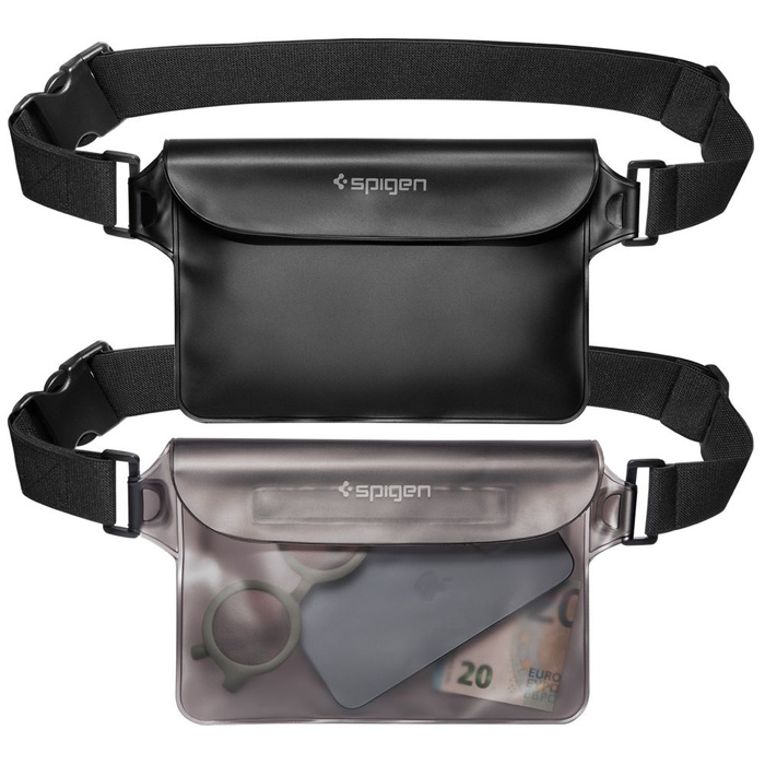 Spigen A620 UNIVERSAL WASSERDICHTE GÜRTELTASCHE 2ER-PACK SCHWARZ