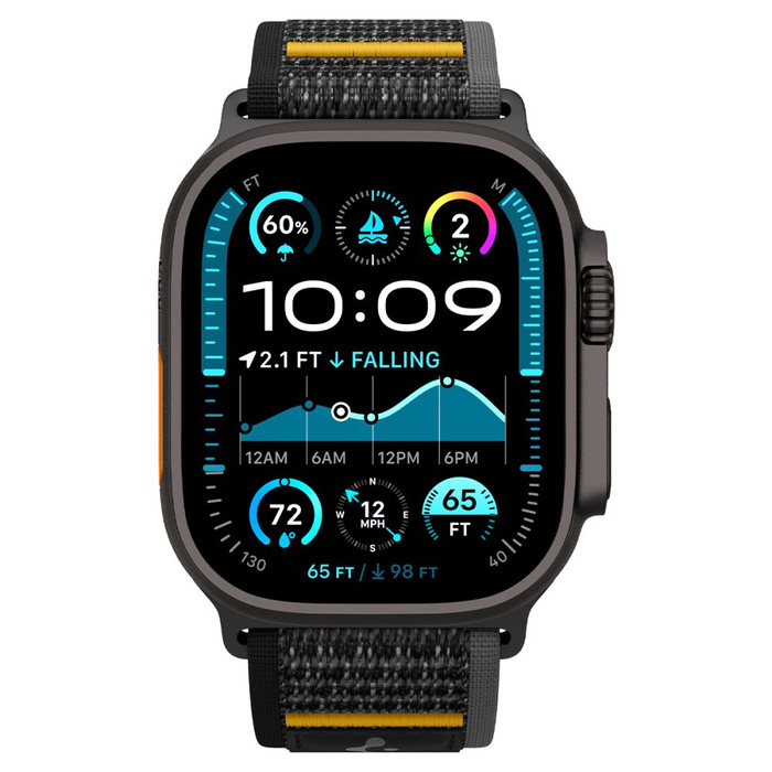 PASEK SPIGEN APPLE WATCH 6 / 7 / 8 / 9 / 10 / SE / ULTRA 1 / 2 (44 / 45 / 46 / 49 MM) ACTIVE ATHLEX AIR CZARNY