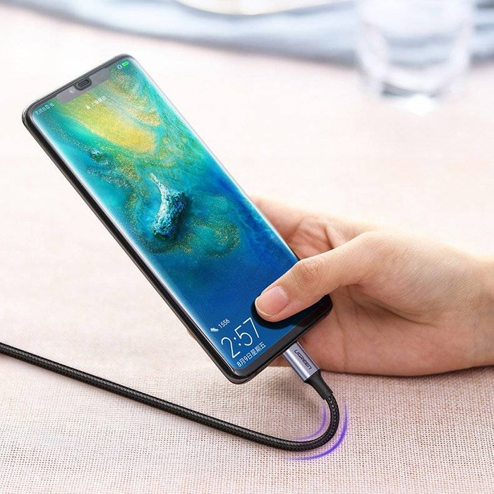 Ugreen USB Type C - USB Type C cable 5 A 100 W Power Delivery Quick Charge 3.0 FCP 480 Mbps 1 m gray (70427 US316)
