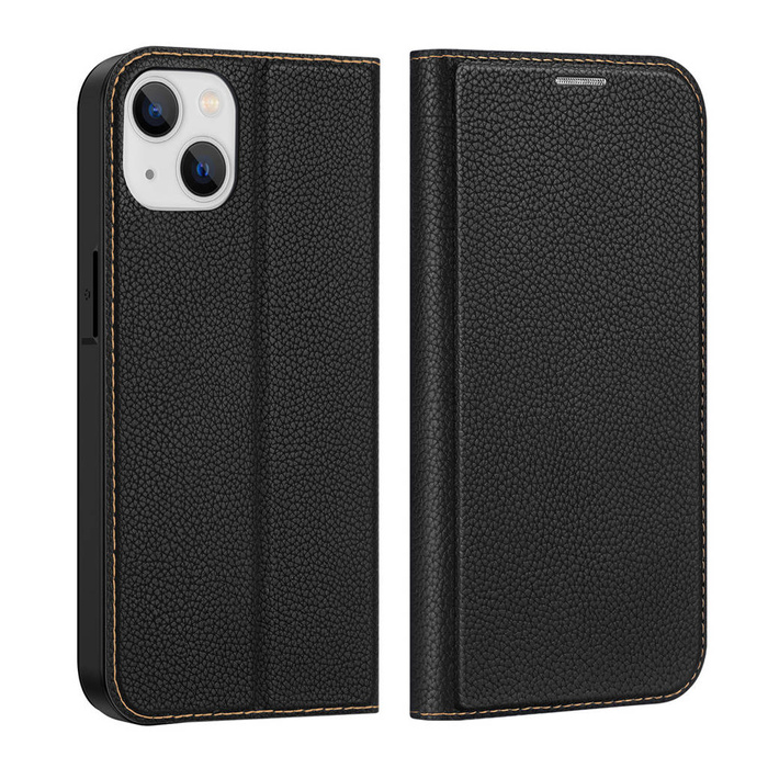 Dux Ducis Skin X2 para iPhone 14 Max con solapa magnética negra