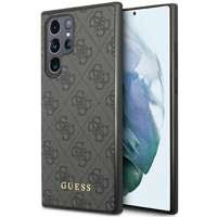Hülle Guess GUHCS23LG4GFGR S23 Ultra S918 grau/grau hartcase 4G Metall Gold Logo Case