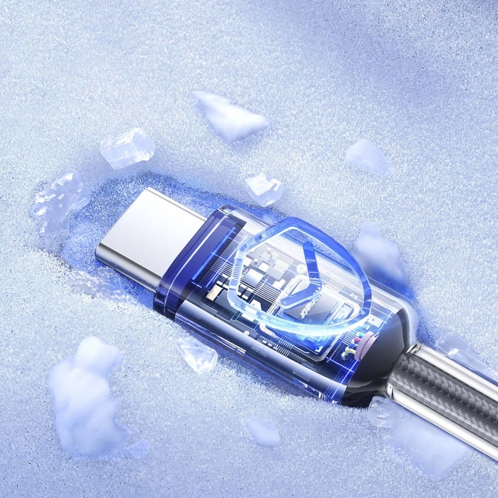 Joyroom S-A42 Crystal-Clear Series 60W USB-C – USB-C-Kabel 1,2 m – Schwarz