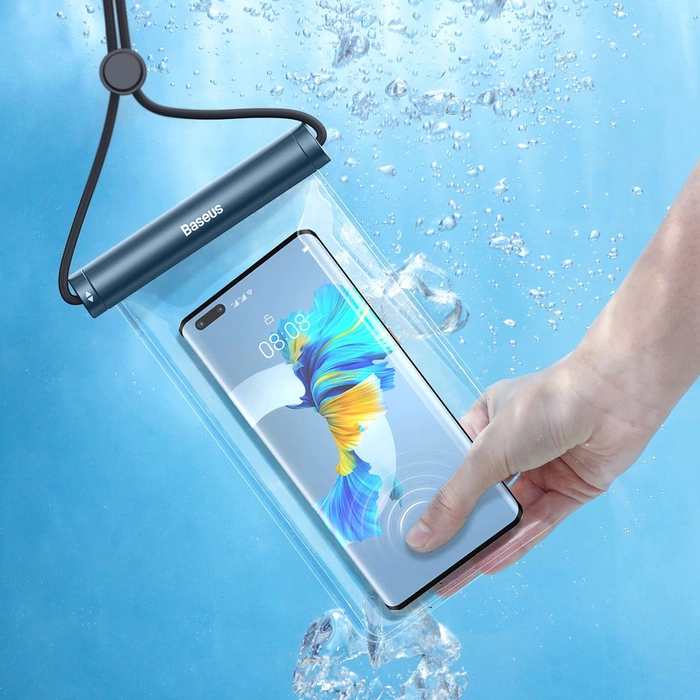 Waterproof phone case Baseus AquaGlide with Cylindrical Slide Lock (blue)