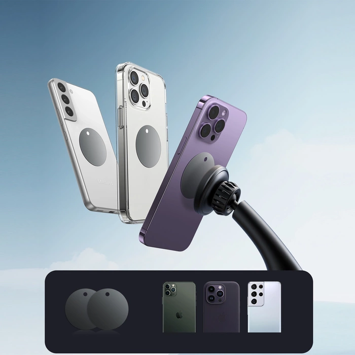 Support de téléphone magnétique de voiture Joyroom pour cockpit/tableau de bord/fenêtre noir (JR-ZS356)