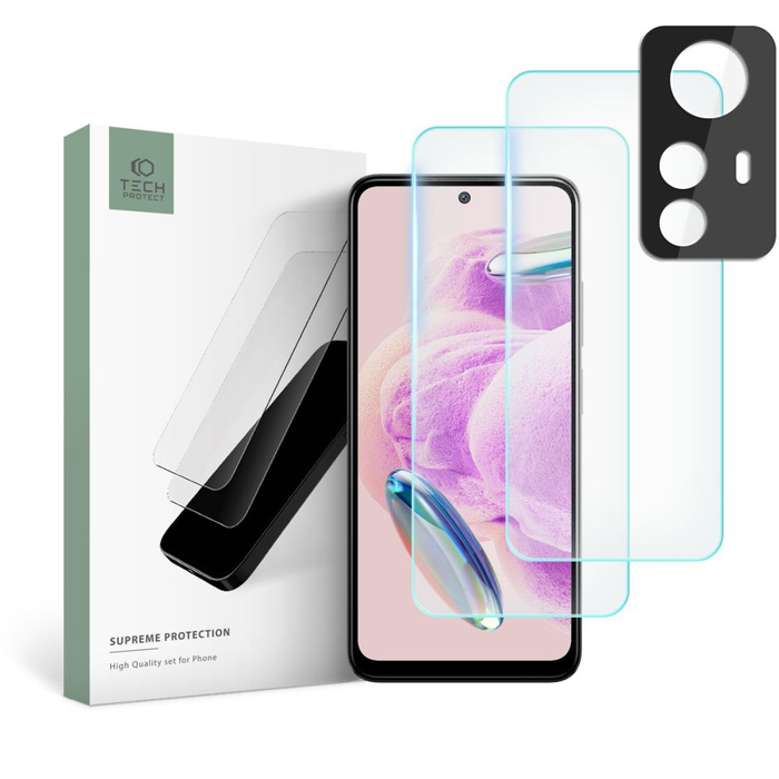 Tempered Glass Tech-protect Supreme Set Xiaomi Redmi Note 12S Klar