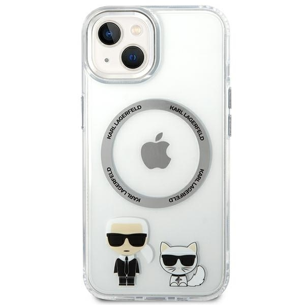 Karl Lagerfeld KLHMP14MHKCT iPhone 14 Plus 6.7" hardcase transparent/transparent Karl & Choupette Aluminum MagSafe