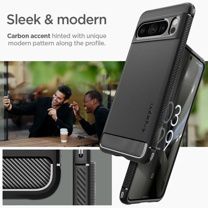 Coque Spigen Rugged Armor MATTE Google Pixel 8 Pro Noir Case