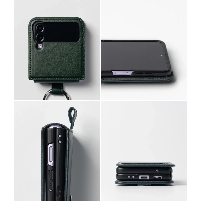 Case RINGKE Signature FOLIO GALAXY Z FLIP 4 DARK GREEN