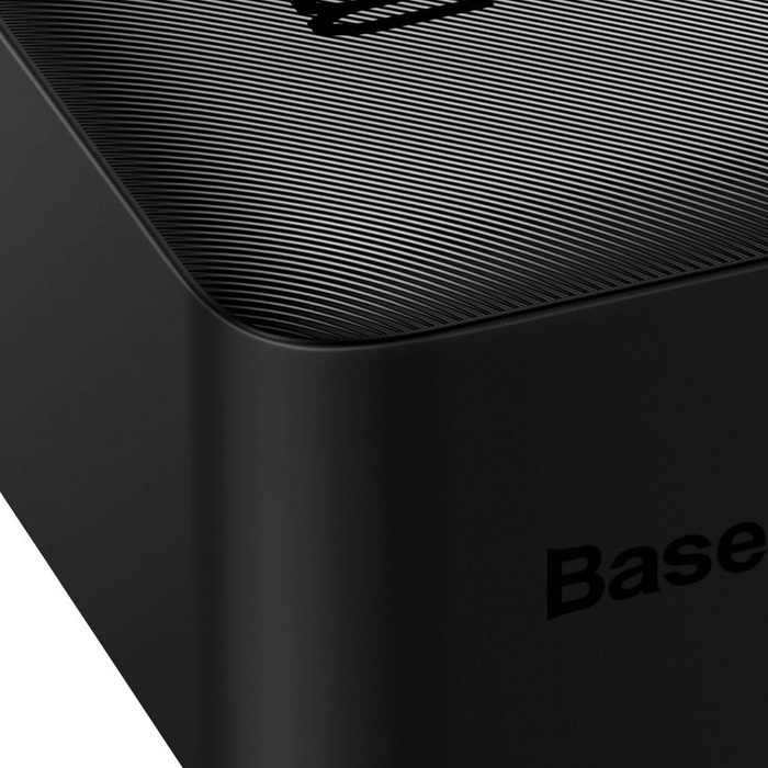 Baseus Bipow powerbank s displejem 30000mAh 15W černá (Overseas Edition) + kabel USB-A - Micro USB 0,25m černá (PPBD050201)