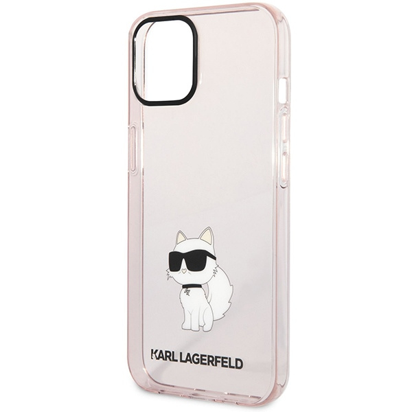 Coque Karl Lagerfeld KLHCP12MHNCHTCP iPhone 12 /12 Pro 6.1" rose/rose durcase Ikonik Choupette Case