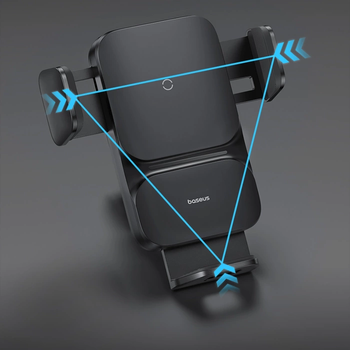 Cargador de inducción Baseus Wisdom, soporte para teléfono de coche para notas adhesivas, negro (CGZX000001)