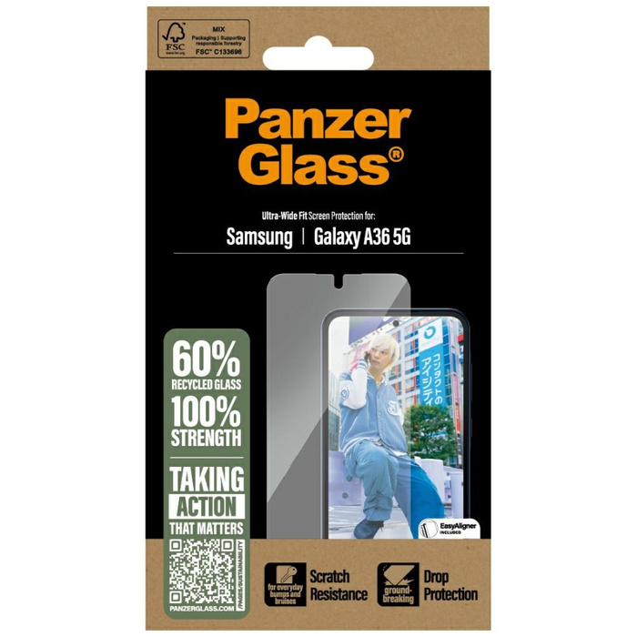 Szkło hartowane PanzerGlass Ultra-Wide    Fit do Samsung Galaxy A36 5G