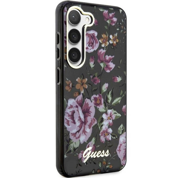 Obal Guess Guhcs23shcfwsk S23 S911 Black/Black Hardcase Flower Collection Case