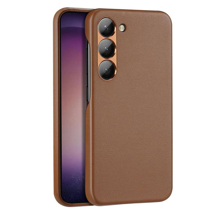 Dux Ducis Grit case for Samsung Galaxy S23+ elegant cover made of artificial leather MagSafe brown