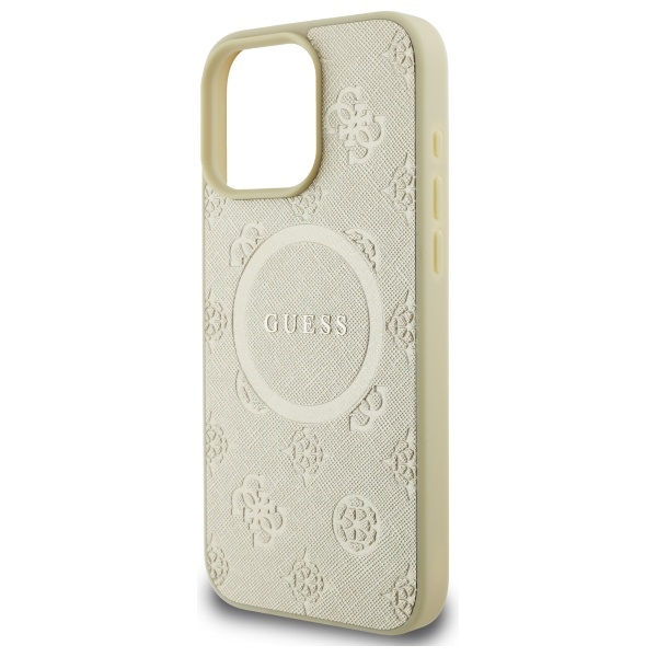 Etui Guess iPhone 16 Pro Max 6,9" złoty/gold HC MagSafe Safiano Peony Classic Logo