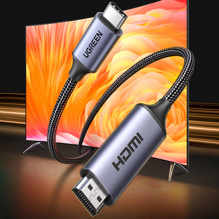 USB C – HDMI 2.1 8K 60Hz kabel 1,5 m Ugreen CM565 – šedý